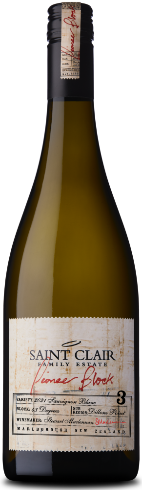 Saint Clair Pioneer Block 3 43 Degrees Sauvignon Blanc 2021